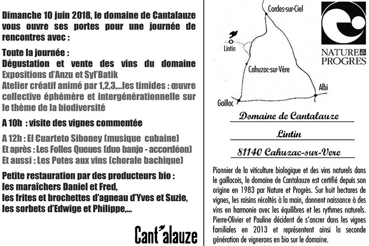 AnZu & Syl'Batik exposent au Domaine de Cantalauze